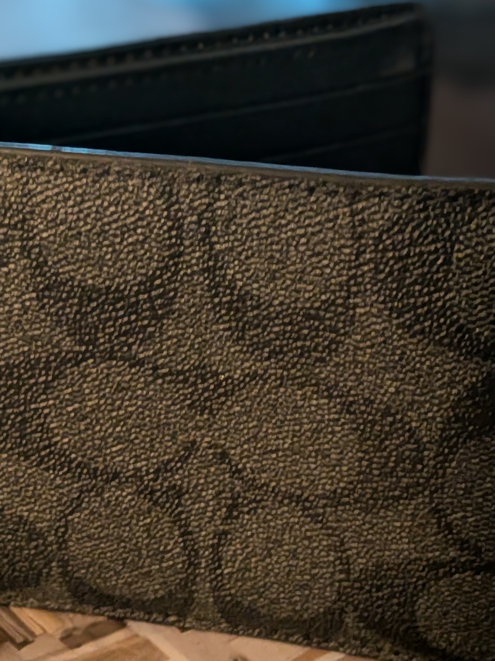 Coach Men's Dark Gray Signature Textured Leather Bifold Wallet